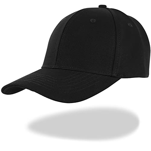 FVXYnnv Gorras de Béisbol para Hombre Mujer, Ajustable 6 Panel Sombreros Exterior Sport Running Golf Snapback Baseball Cap (Negro) Cover