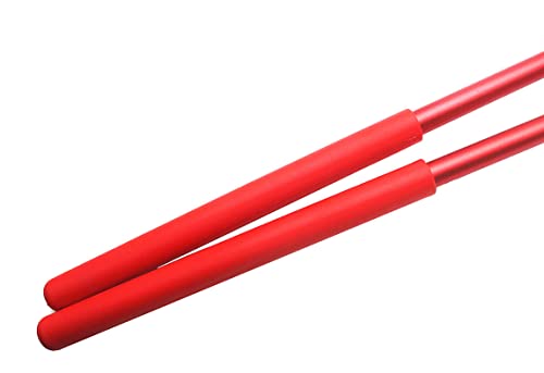Tuoren Pack Of 2 Timpani Mallet 15" Timpani Stick Felt Head With Aluminum Alloy Handle Percussion Band Accessory (Red) #TOP2