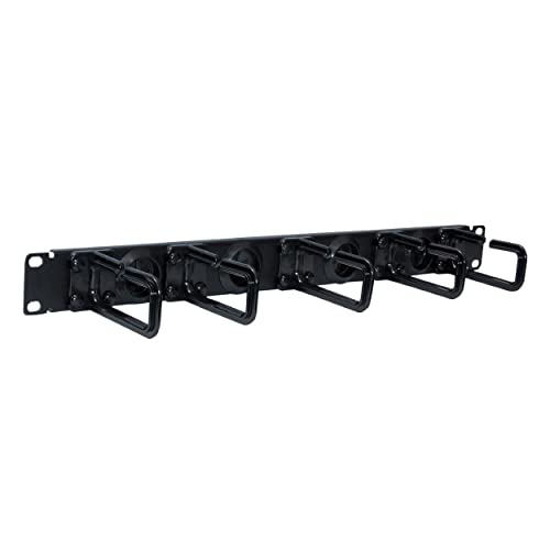 Gestionnaire de câbles horizontal Tripp Lite SRCABLERING1U pour rack de serveur 1U noir