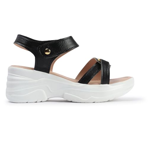 Vendoz Women Casual Cream Wedges Sandal