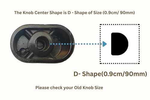 Image of Stove Turn on /off Knobs Compatible for Prestiage Edge & All Major Gas Stoves (Colour: Black, Pack of 4 Units).