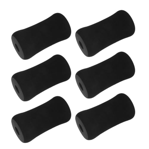 DOITOOL 6pcs Foot Foam Pads Rollers Replacement for Exercise Machine and Weight Bench, Made of Sturdy Rubber and Foam, Reduces Impact and Provides Convenient Replacement for High Intensity