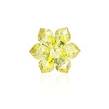 Crystal Flower Brooch Pin for Women Dress Suit Bag Hat Brooch Pin Wedding Party Birthday Dance Jewelry Accessories (Yellow Flower Brooch Pin)
