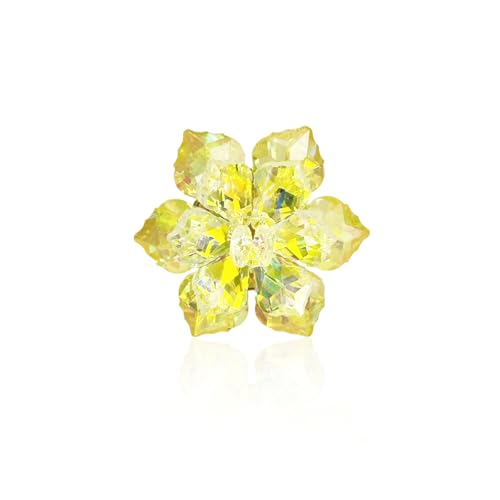 Image of Crystal Flower Brooch Pin for Women Dress Suit Bag Hat Broochs Pins Christmas Brooch Pin Wedding Party Birthday Dance Jewelry Accessories