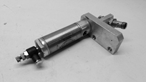 Numatics 1062D01-01A M Series Double Acting Cylinder and Nose Mount, SS Tube, Aluminum Caps, Industrial Automation, Round Pneumatic Cylinder, Silver, 1 1/16