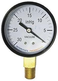Interstate Pneumatics G2024-030V 2-1/2 Inch 30 PSI - 1/4 Inch NPT HG Vacuum Pressure Gauge