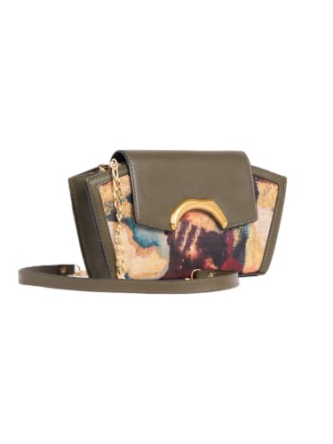 Image of ZOUK Women's Zareen Clutch Bag with Detachable Sling Strap | Vegan Leather | Wedding, Party, Formal