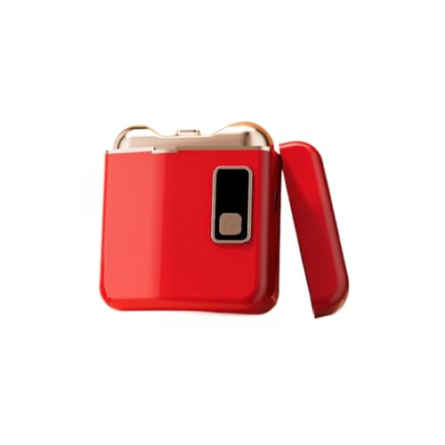 Fiozwea 電動爪切り 大人用ネイルアート、幼児・子供用 挟み込み防止 自動爪切り 3段階調整 デジタルディスプレイ 充電式ネイルアート(複数色展開) (レッド)