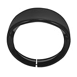 NOLITOY Motorrad Scheinwerfer Zier Ring Glänzend Schwarz Metall Scheinwerferblenden Schutzring Dekorativer und Robuster Lampenschutz für Motorrad Zubehör