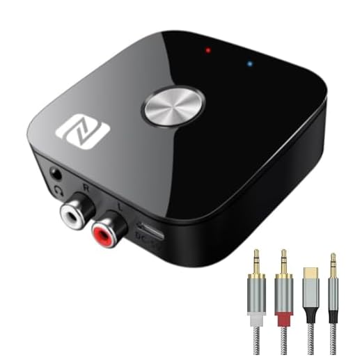 Receptor Bluetooth 5.3 HiFi, Receptor Bluetooth Jack 3.5 RCA, Adaptador Bluetooth Audio para Amplificador, Receiver Estéreo Casa Coche, Largo Alcance y Baja Latencia