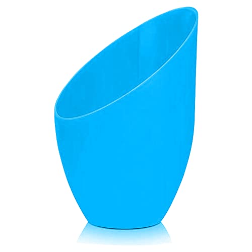 Paquete de 2 pantallas de plástico, 5.7 pulgadas de alto, 4.1 pulgadas de diámetro, montaje de 1.65 pulgadas, pantalla de plástico de repuesto para lámpara de pie LED [azul grande]