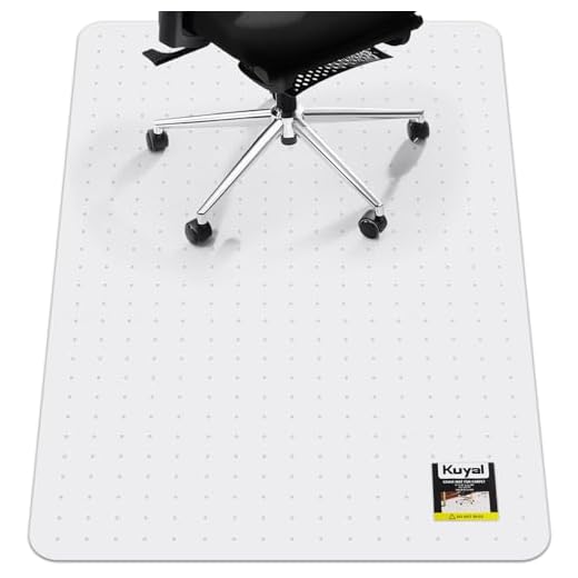 Kuyal Office Chair Mat for Carpet, 32x48 Clear Heavy Duty Computer Chair Mat, Under Desk Protector Carpeted Floors Mat, Easy Chair Movement,Ship Flat