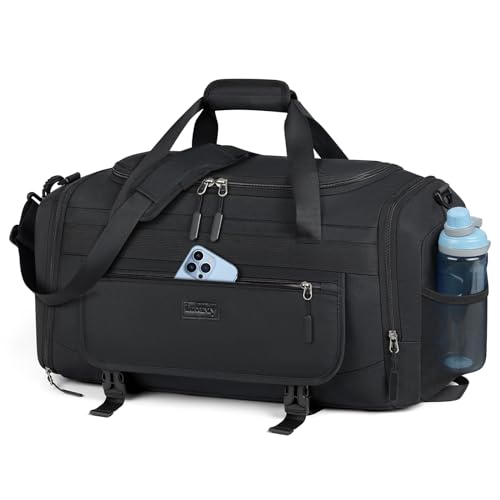 Sports Gym Bag with Shoes Compartment and Wet Pocket, 40L Travel Duffle Bag for Men and Women Water-Resistant Sports Holdall for Swimming Sports Gym Bag with Shoes Compartment and Wet Pocket, 40L Travel Duffle Bag for Men and Women Water-Resistant Sports Holdall for Swimming