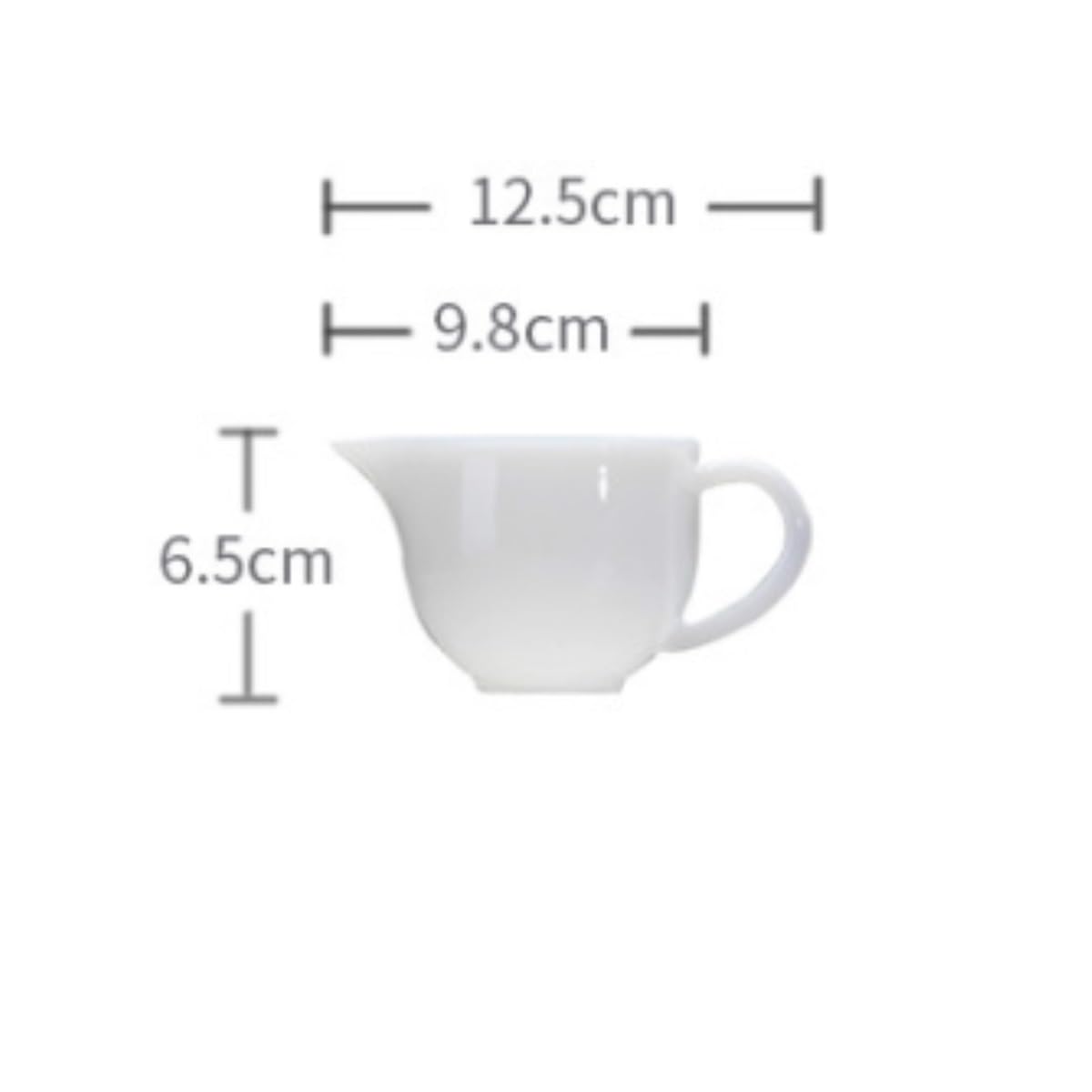 Salsiera Perfetta Per Salse Tazza Da Tè In Porcellana Bianca Fair Cup, Teiera, Set Con Manico, Salsiera Ristoranti E Feste
