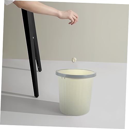 Caneca de basura rectangular beige Happyyami miniatura 3