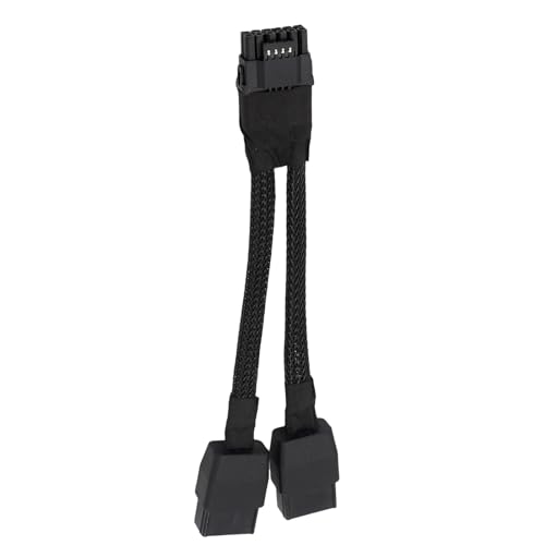 Elnwnnkc Leistungsstarkes 600-W PCIe-2x-8-Pin Buchse Auf 16-Pin Grafikkarten Stromkabel 12 VHPW Für Gaming PC Builds