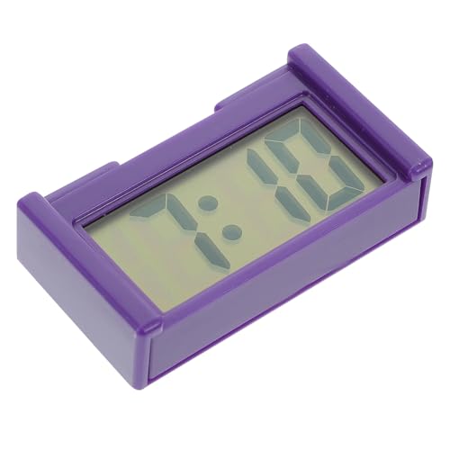Sosoport 車載電子ミニ時計 ミニデジタルクロック 精密表示 安定設置 耐久性あり 紫色 車内装飾用