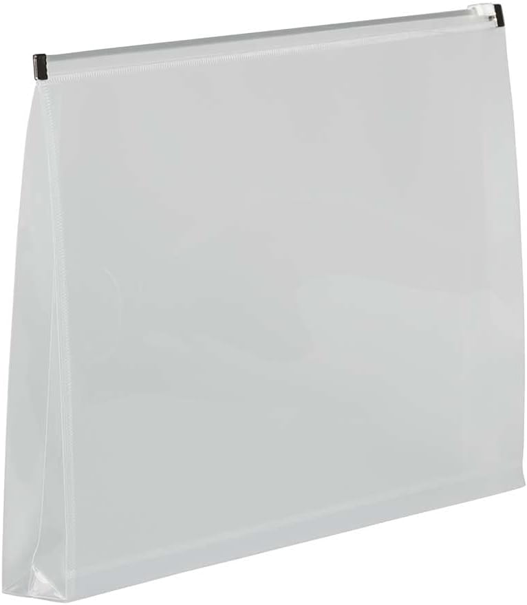 JAM PAPER Plastic Envelopes with Zip Closure - Legal Booklet - 9 1/2 x 15 1/2 - Clear - 12/Pack