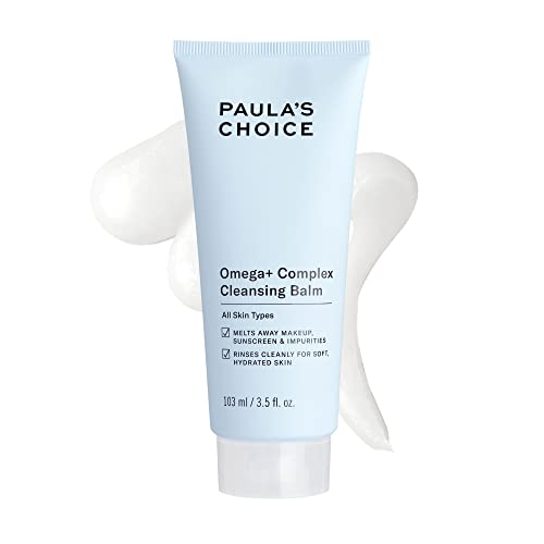 Paula's Choice Omega Complex Face Cleansing Balm, Double Cleanse Face Wash & Gentle Daily Makeup Remover, Suitable for Dry & Sensitive Skin, Mineral Oil-Free, & Fragrance-Free, 3.5 Fl Oz