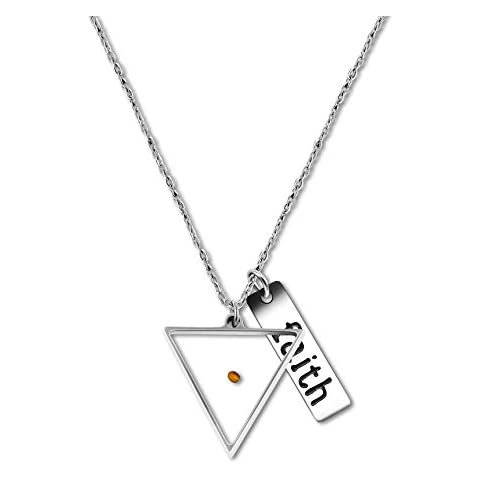 Uloveido Triangle-Shaped Mustard Seed Necklace Cover