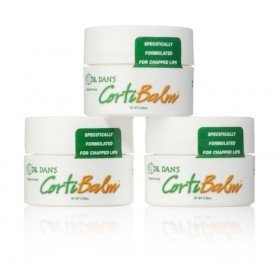 Dr. Dan s Cortibalm Jars 3 Pack for Dry Cracked Lips - Healing Lip Balm Jar for Severely Chapped Lips - Designed for Men, Women and Children