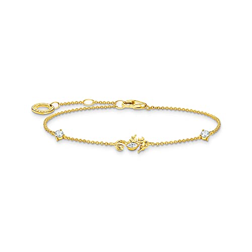 Thomas Sabo Women Bracelet Seahorse Gold 925 Sterling Silver, 18K Yellow Gold Plating A2061-414-14