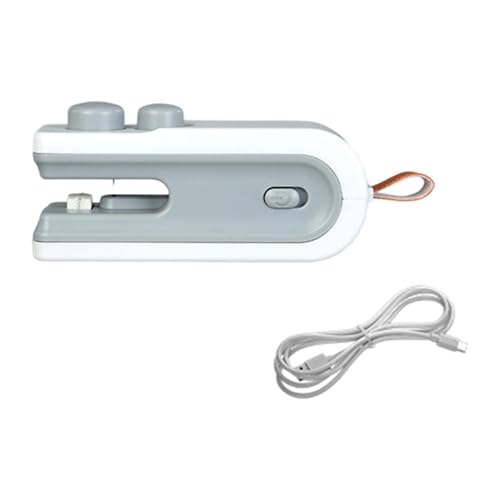 ?????? Mini Chip Bag Sealer Bag Sealer with Cutter Shred Bag Sealer for Bag Food Storage, white