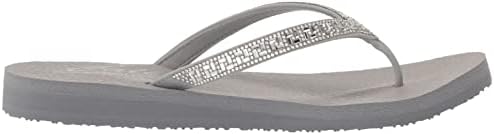 Skechers Women's Meditation-GEO Princess Flip-Flop, Grey, 9 | Image 5