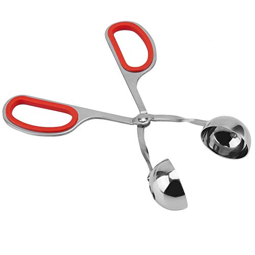 𝐂𝐡𝐫𝐢𝐬𝐭𝐦𝐚𝐬 𝐆𝐢𝐟𝐭 Stainless Steel Meat Ballers, Non-sticky Meatballs Rice Balls Clip Maker Mold Kitchen Tool, for Cake Pop, Ice Cream Scoop, Fruit, Cookie Dough, Melon(Red) - Thumbnail 7