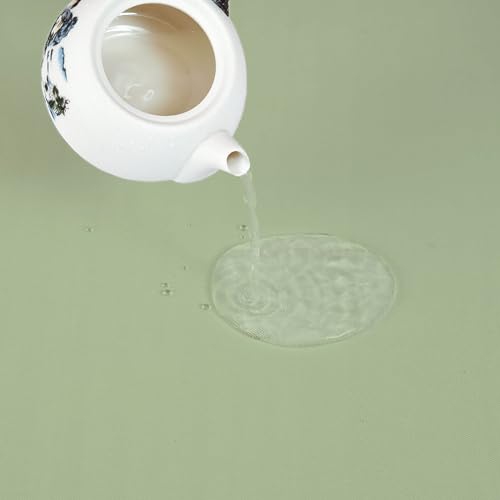 MEANMOY Sage Green Rectangle Water Resistant Tablecloth, 52x70 Inch by MEANMOY - Used condition - Image 3