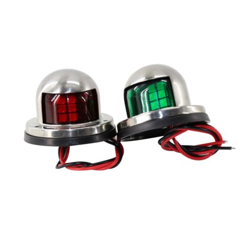 BRIGHTFUFU 1Pair LED Navigation Signal Lights Side Lights for Boats Durable Use Low Power Consumption for Dinghy Fishing and Sightseeing Vessels