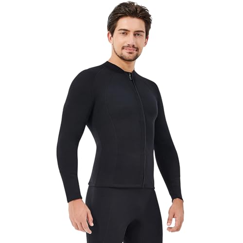 Chaqueta de neopreno 2mm para buceo con mangas largas flexible para snorkel, surf y natación, deportes acuáticos para hombres y mujeres miniatura 3