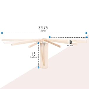 Pennsylvania Woodworks Wall Mounted Clothes Drying Rack - Heavy Duty, Collapsible Laundry Rack for Drying Clothes - Solid Maple Hardwood Foldable Drying Rack - Made in The USA - (Small) Pennsylvania Woodworks Wall Mounted Clothes Drying Rack Heavy Duty Collapsible Laundry Rack for Drying Clothes Solid Maple Hardwood Foldable Drying Rack Made in The USA Small