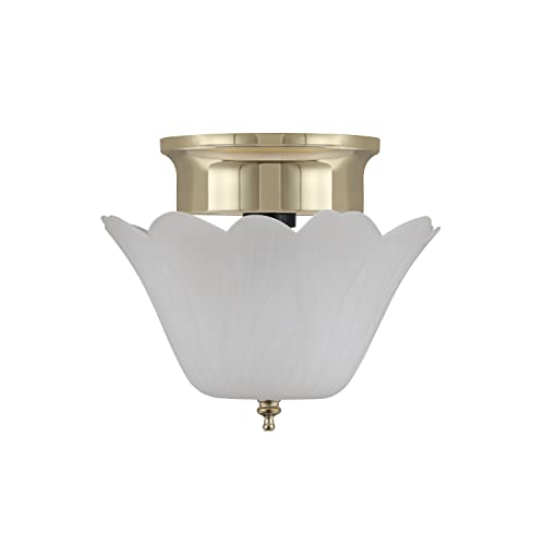 Image of Aspen Creative 28003-15-2, Clip-on Tulip Shade in White Finish, 8 inch Diameter x 4 inch Height, 2 Pack