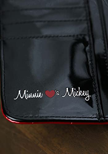 Disney Mickey and Minnie Embossed Wallet,Red and Black patent,One Size3