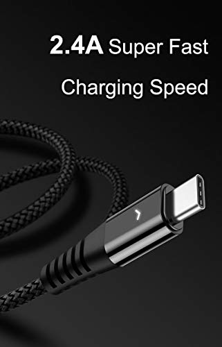 Iflash Nylon Braided Usb Type C Cable, Usb A 2.0 To Usb-C Fast Charger Cord For Samsung Galaxy Note 9 8 S20 S10 S10+ S10E Fold S9 S8+, Mini Active (Red, 3 Feet) #TOP2