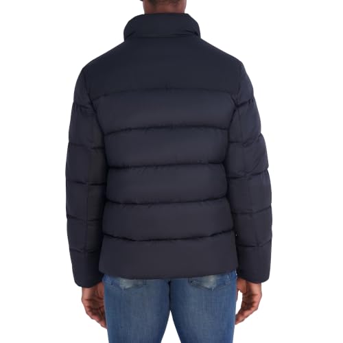 Image of Nautica Men's Ripstop Puffer Jacket - Water Resistant Bib Front Insulated Winter Coat