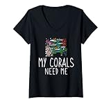 Photo Gallery donna corallo frag regalo reef acquarista acquario acquarista maglietta con collo a v Photo Gallery donna corallo frag regalo reef acquarista acquario acquarista maglietta con collo a v