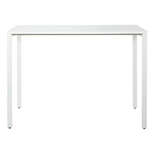 Image of OSP Home Furnishings Prado Home Office Writing Desk, 60 Inches Wide x 42 Inches High, White