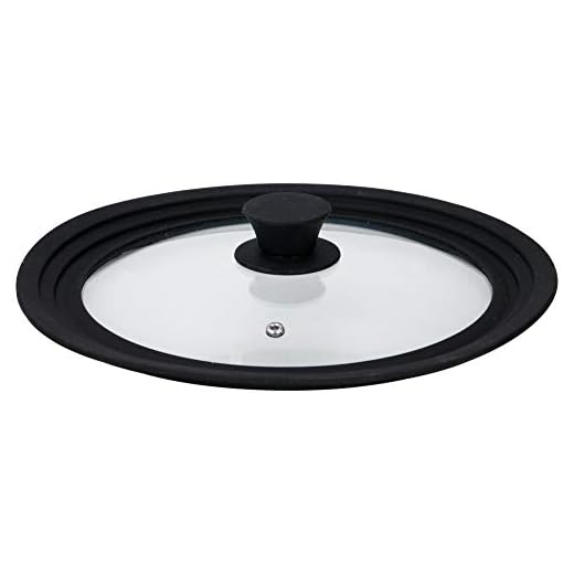 alpina Universeel Glazen Deksel - Pannendeksel met Siliconen Rand - Anti Spatdeksel voor Pannen - Glazen Deksel 24cm/26cm/28cm Vaatwasserbestendig