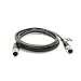 Elecbee M12 Male to Male 4 Pin A-Code Double Ended Cable Straight Industrial Waterproof Unshiled 2M/6.6ft