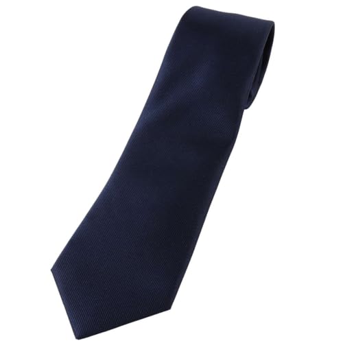 [フェアファクス] ネクタイ 創業50周年記念 濃いネイビー 無地 レップ織 シルク100% 京都丹後生地 日本製 ソリッドタイ