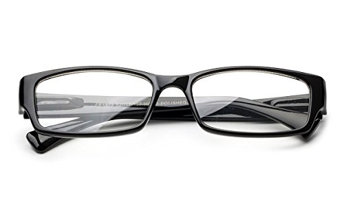 Newbee Fashion - "Muir" Slim Squared Spring Hinges Fashion Clear Lens Glasses2