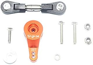 GPM for Traxxas XO-01 Supercar Upgrade Parts Aluminum Servo Horn with Stainless Steel Adjustable Steering Link - 9Pc Set Orange