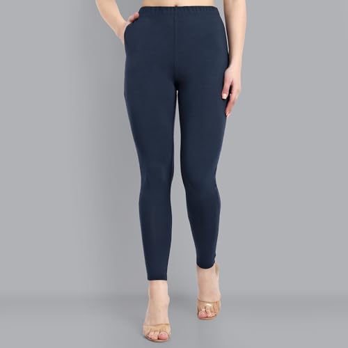 Image of ONE SKY Women Full Length Leggings | Cotton Modal Spandex Blend | High Waist Stretchable & Bio-Washed Fabric | Colour-Lock Technology | Comfortable Leggings for Women