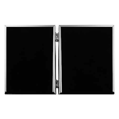 Silver Plated Photo Frame Double Book Style Picture Frame Plain Satin Finish and Tarnish Protected for Wedding Picture or Family Photo (8x6) - Image 2