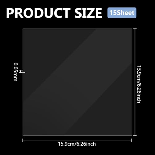 Image of BENECREAT 15 Sheets Polyimide Film, 6.3x6.3 Inch /159x159mm Insulated High Temperature Resistant Kapton Tape Stickers, Heating Tape Gold Heating Film Stickers for 3D Printers，0.05 mm Thick