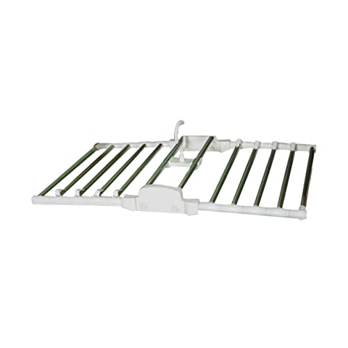 PRETYZOOM Foldable Stainless Steel Pants Rack Organizer with Swing Arms Space Saving Multiple Clothes Hanger for Trousers Jeans and Scarves for Closets