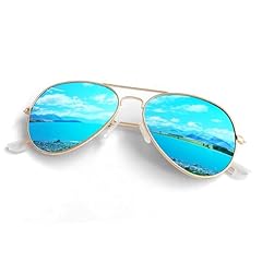 A Gold Frame/ Blue Lens