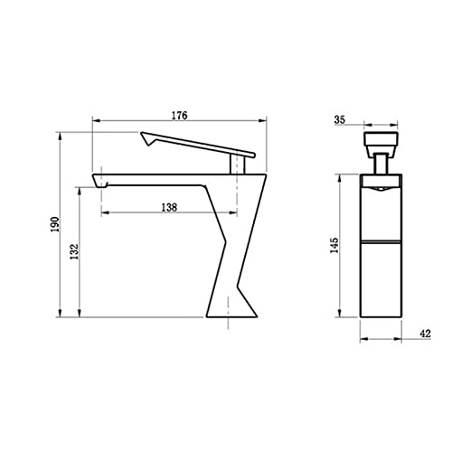 Type de cascade gris avec jet anti-éclaboussures et économie d'eau - 5